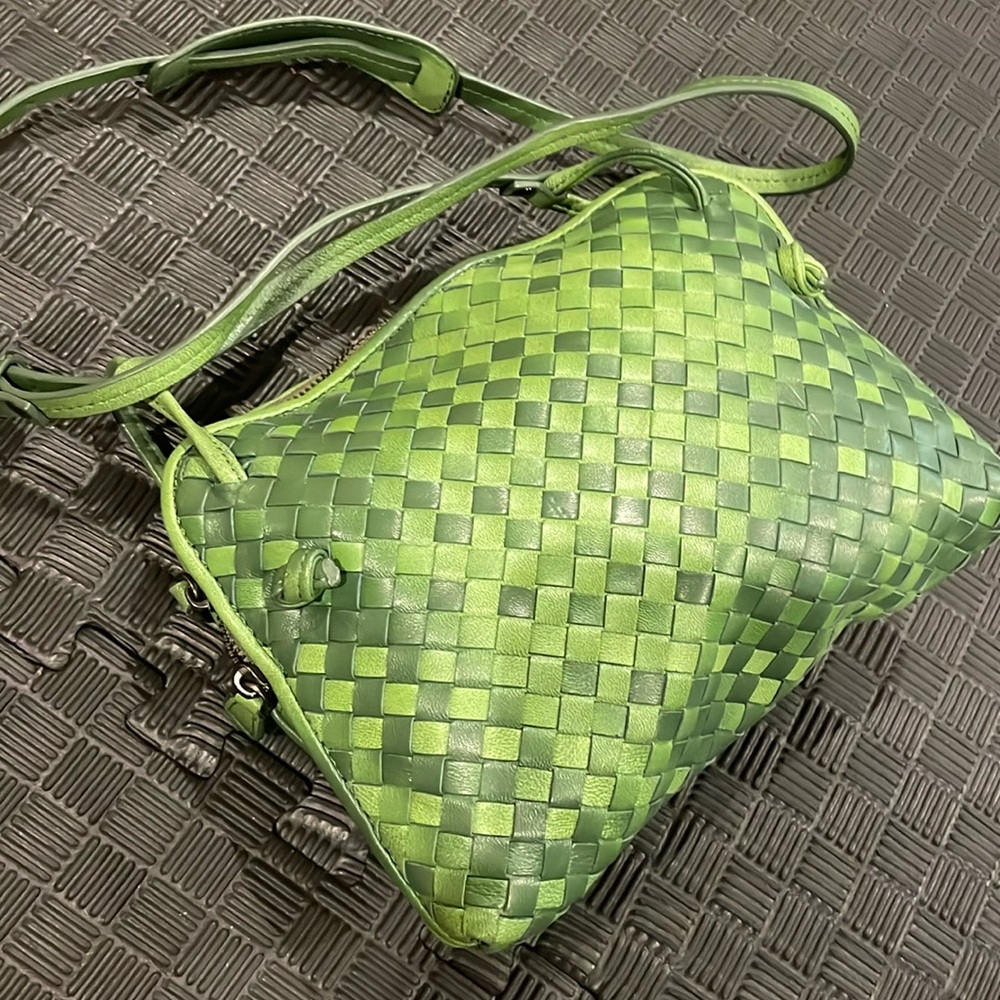 Green Checkered Shoulder Bag